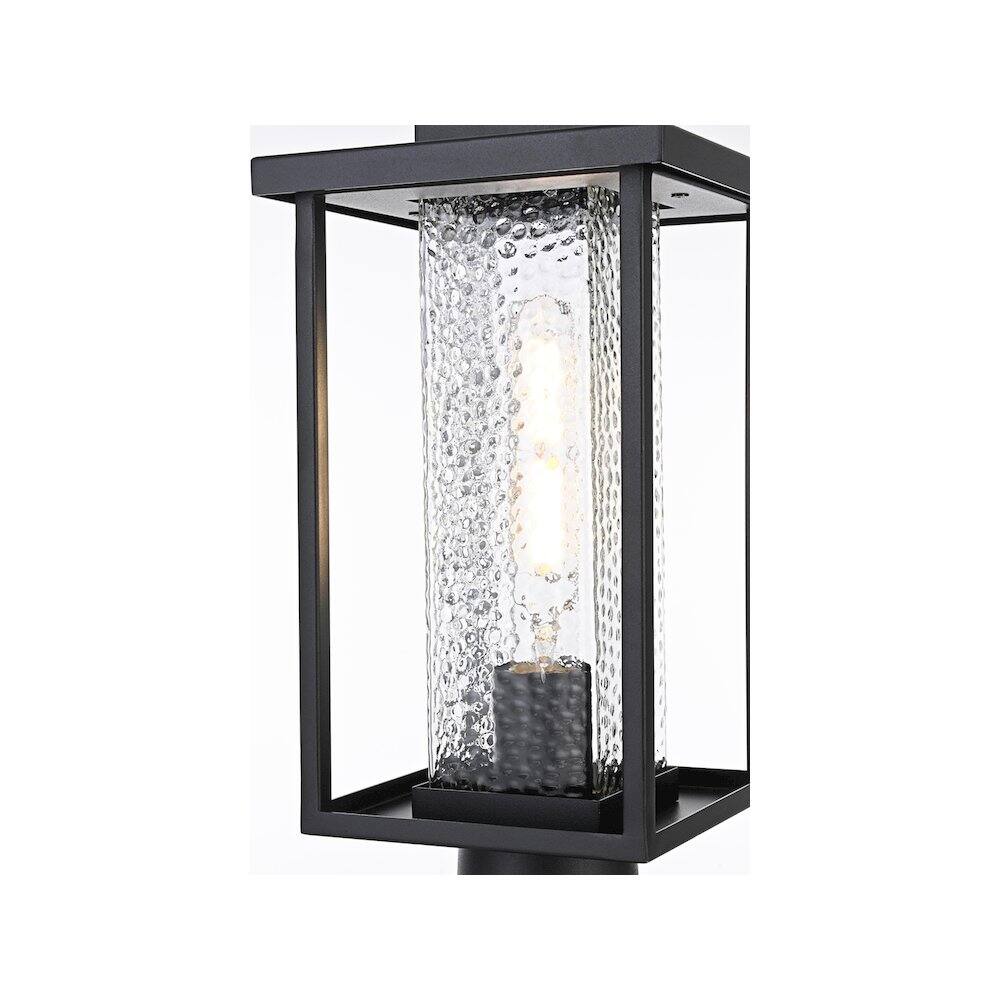 Alt View 3. Elegant Lighting - Philip 7 inch Outdoor Pendant in Black - Black.