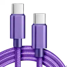 Front. Kitcheniva - Fast Charging USB-C Cable For iPhone 16 15 Pro Max Samsung S24 10 Ft Purple.