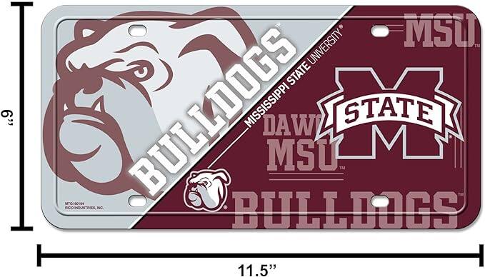 6" | UNIVERSITY OF MISSISSIPPI STATE BULLDOGS | MSU | DAWGS | MSU | MTG150104 | RICO INDUSTRIES INC. | 11.5"