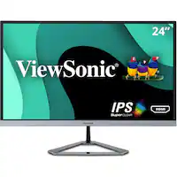ViewSonic - VX2476-SMHD 23.8" IPS LCD FHD Monitor (DisplayPort VGA, HDMI) - Black - Front_Zoom