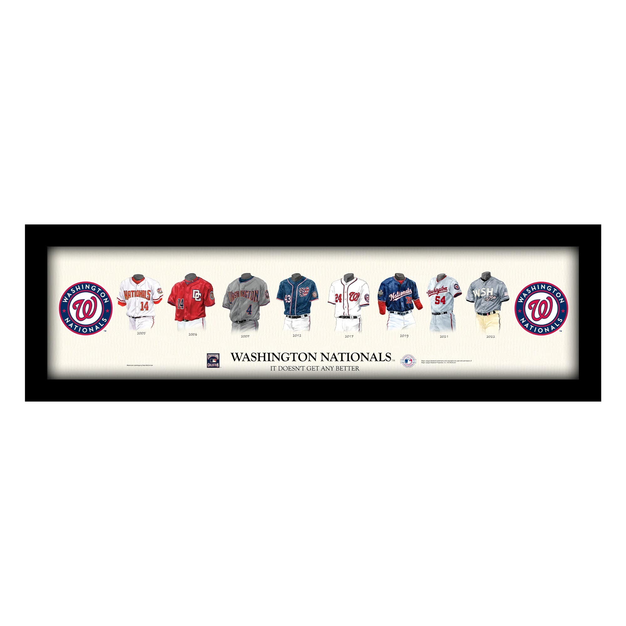 Sporticulture - Washington Nationals Cooperstown Collection Framed Uniform Heritage Art Print - Multicolor price history on PriceWatchPro