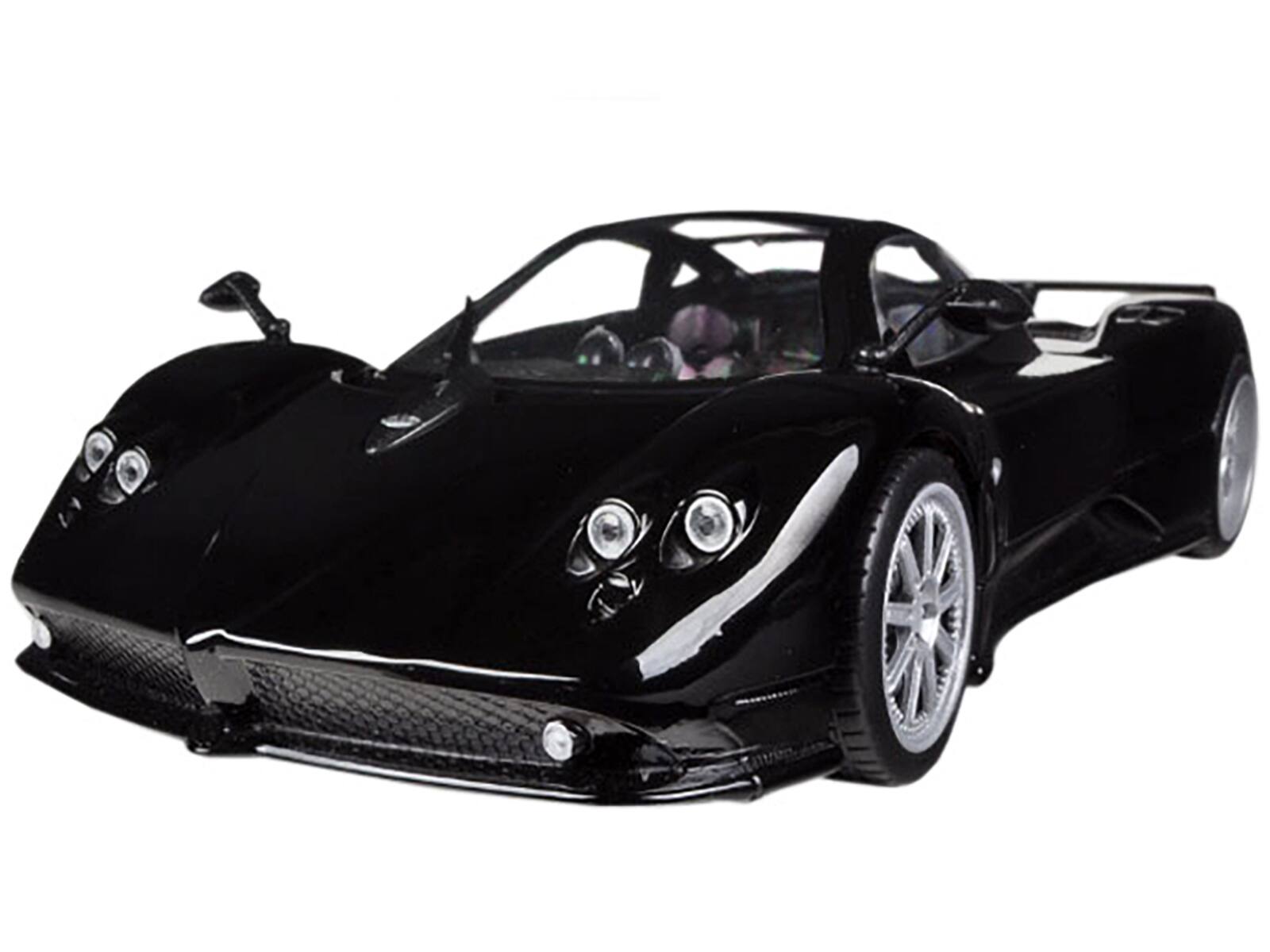Angle. Motormax - Pagani Zonda F Black 1/18 Diecast Car Model by Motormax - Black.