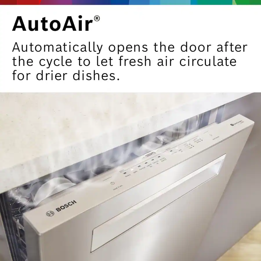 Bosch 500 Series 24" Top Control Smart Built In Stainless Steel Tub