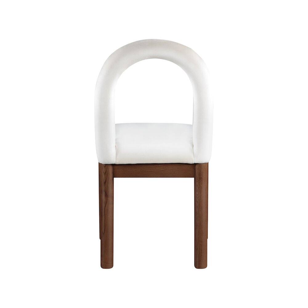 Alt View 4. Meridian Furniture - Conrad Cream Velvet Dining Chair - Beige.