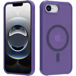 Dteck - Magnetic for iPhone 17e Case / iPhone 16e Case, Compatible with MagSafe, Translucent Matte Shockproof Phone Cover - Purple