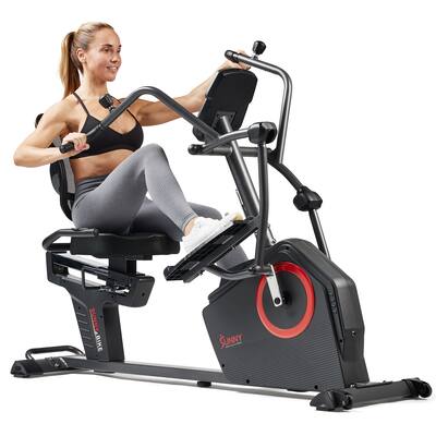 Magnetic Elliptical Exercise Bike Plus Elliptical Sunny Health Fitness