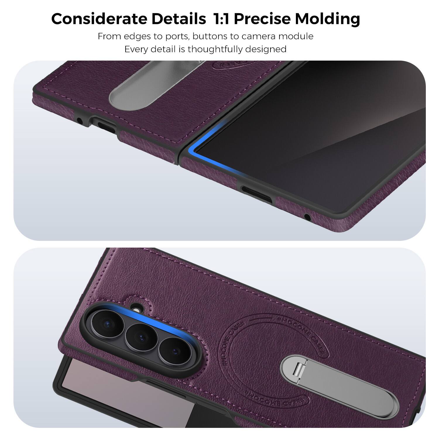 Considerate Details 1:1 Precise Molding  
From edges to ports, buttons to camera module  
Every detail is thoughtfully designed
