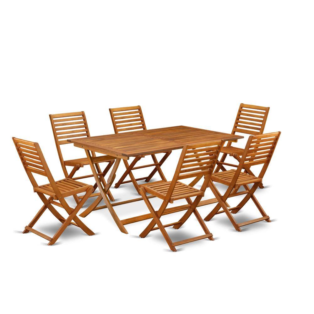 Front. East West Furniture - East West Furniture 5 Piece Stylish Bistro Patio Set- Perfect for The Shore, Camping, Picnics - Attractive Outdoor - Multi-Color.