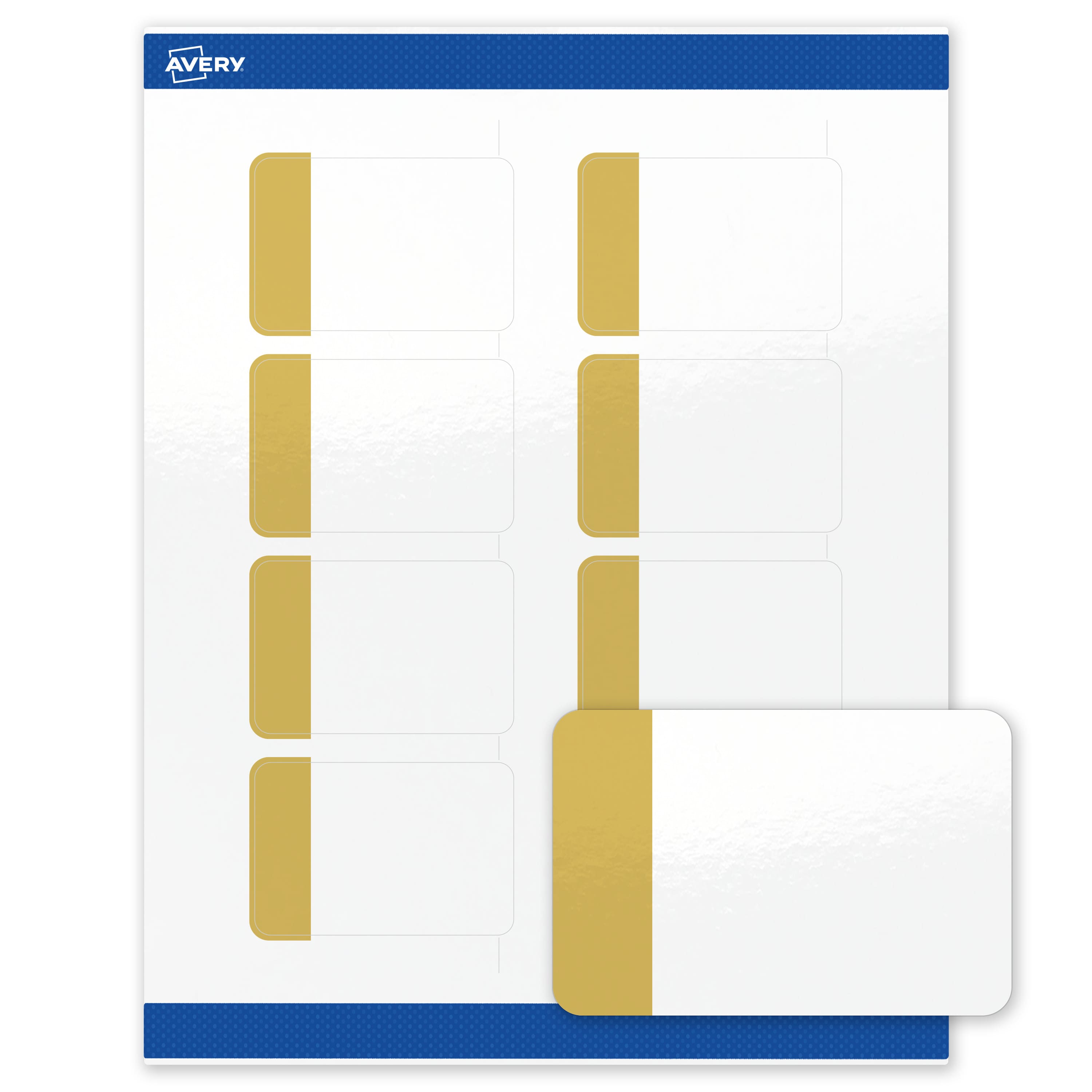 "Avery - Labels, 2"" x 3"", Glossy Dipped Gold Edge - White" price history on PriceWatchPro