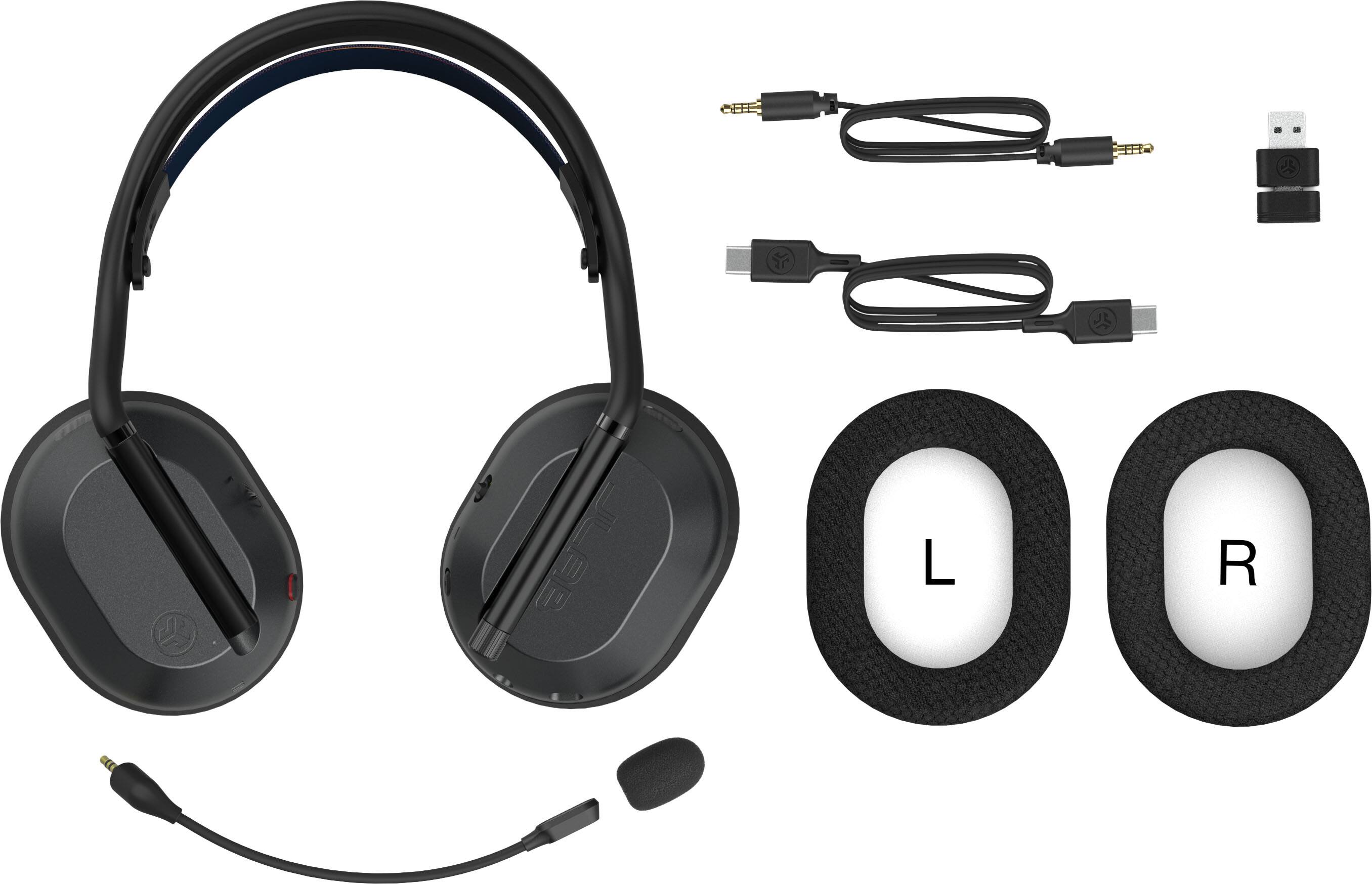 Alt View 1. JLab - Daybreak Wireless Bluetooth Gaming Over The Ear Headset - Black.