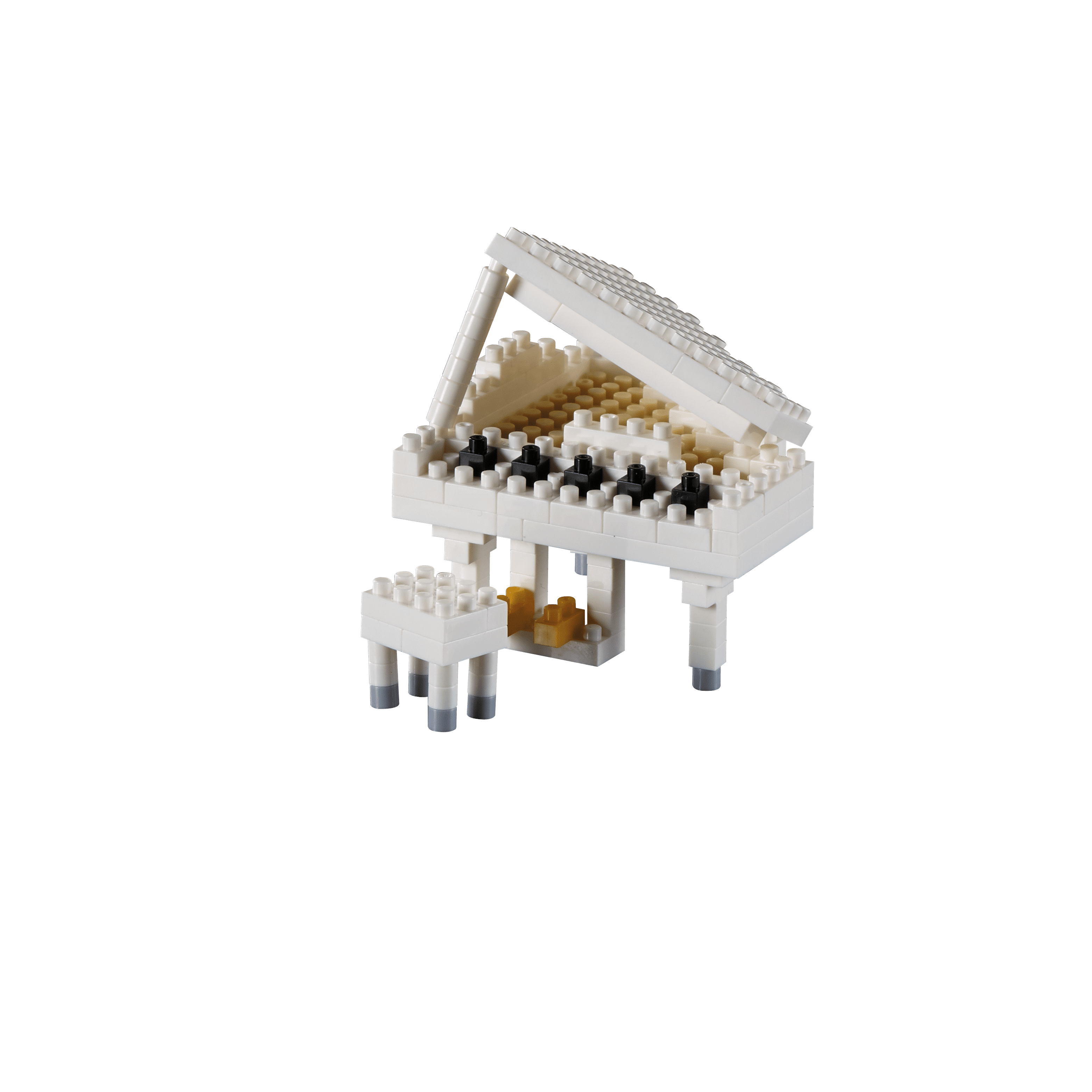 Front. Brixies - Brixies PIANO - WHITE Building Set for Kids.