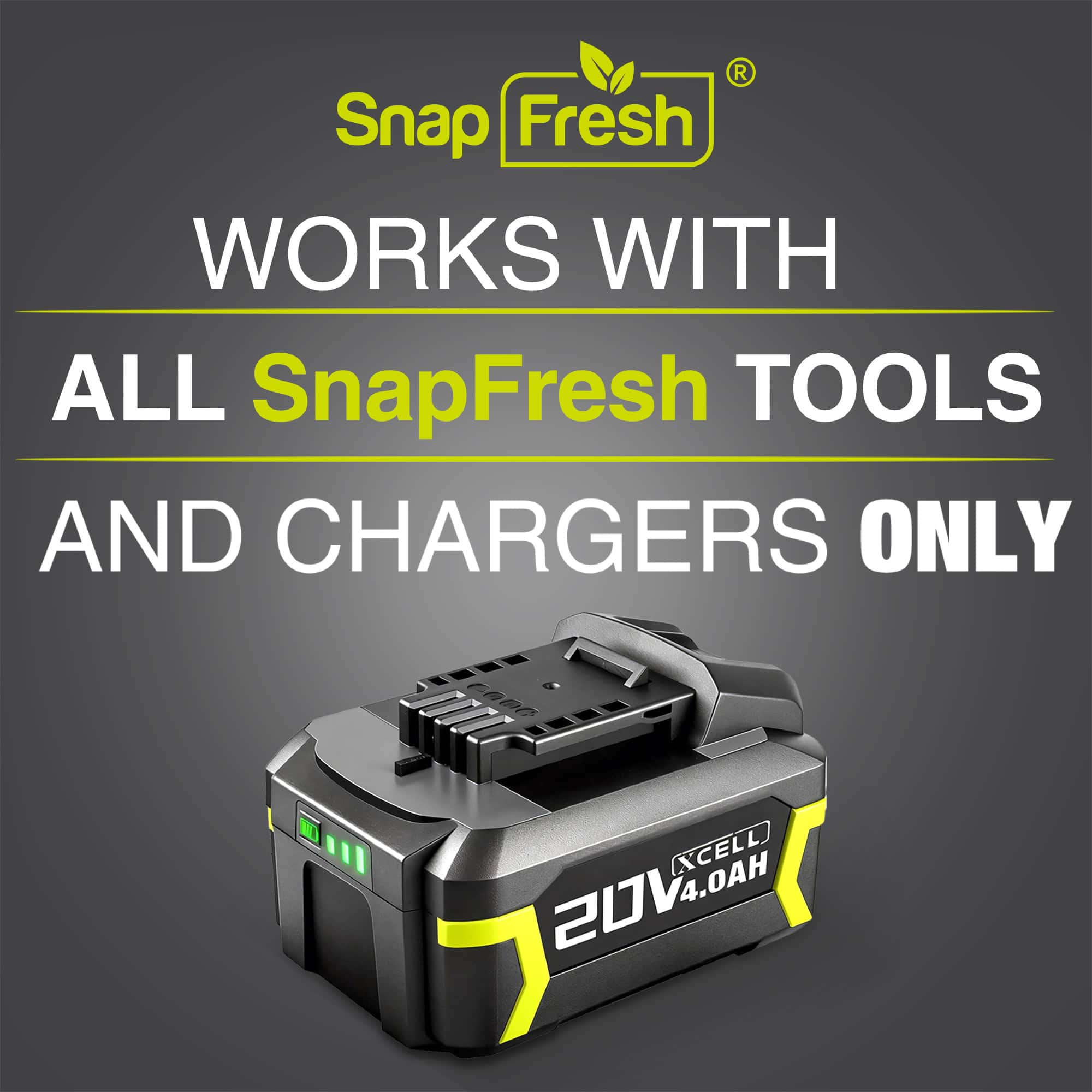20V 4.0Ah Lithium Ion Battery Compatible with SnapFresh Tools Only