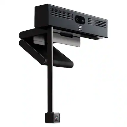 Front. iContact Camera - 4K Eye-Contact Facial Recognition Webcam, Retractable Arm for Desktops - Black.