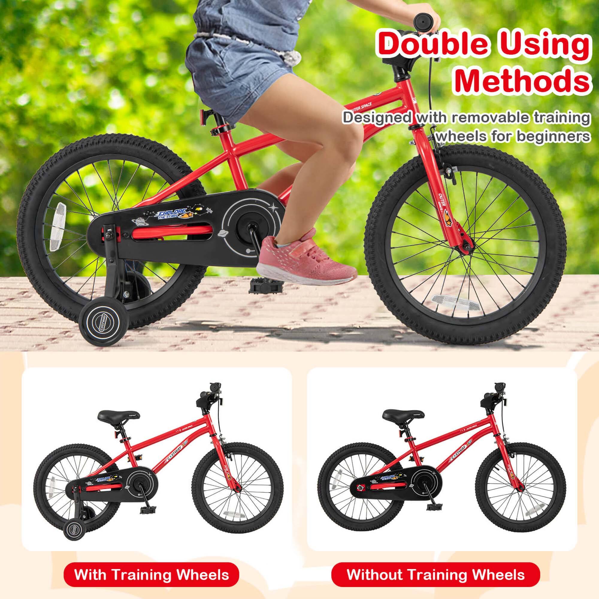 Double Using Methods  
Designed with removable training wheels for beginners  

With Training Wheels  
Without Training Wheels