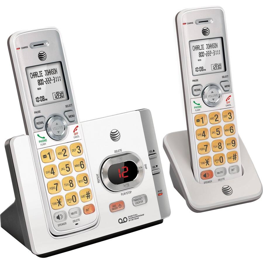 CHARLIE JOHNSON  
808-222-3111  
100  
12/30 10:08  
SELECT PAUSE MENU 1221 REDIAL VOLUME OFF  
CANCEL PHONE FLASH  
ABC 2 DEF 3  
GHI 4 JKL 5  
MNO 6  
PQRS 7  
TUV 8  
WXYZ 9  
0  
TONE INT  
MUTE DELETE SPEAKER  
REPEAT DELETE VOL SKIP VOL  
12 - PLAY/STOP  
HANDSET LOCATOR  
ANS ONOFF
