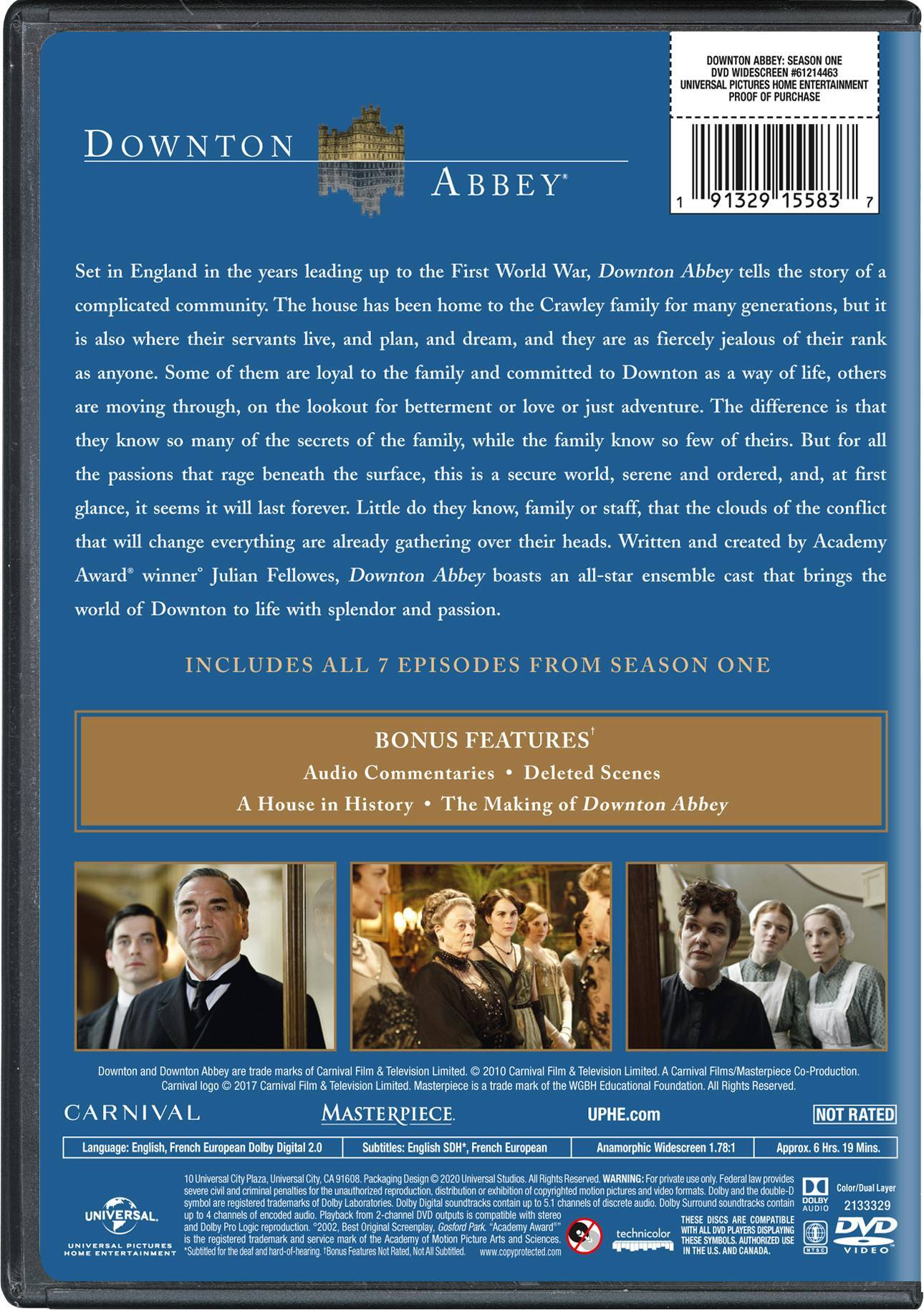 Angle. Downton Abbey: Season One [DVD].