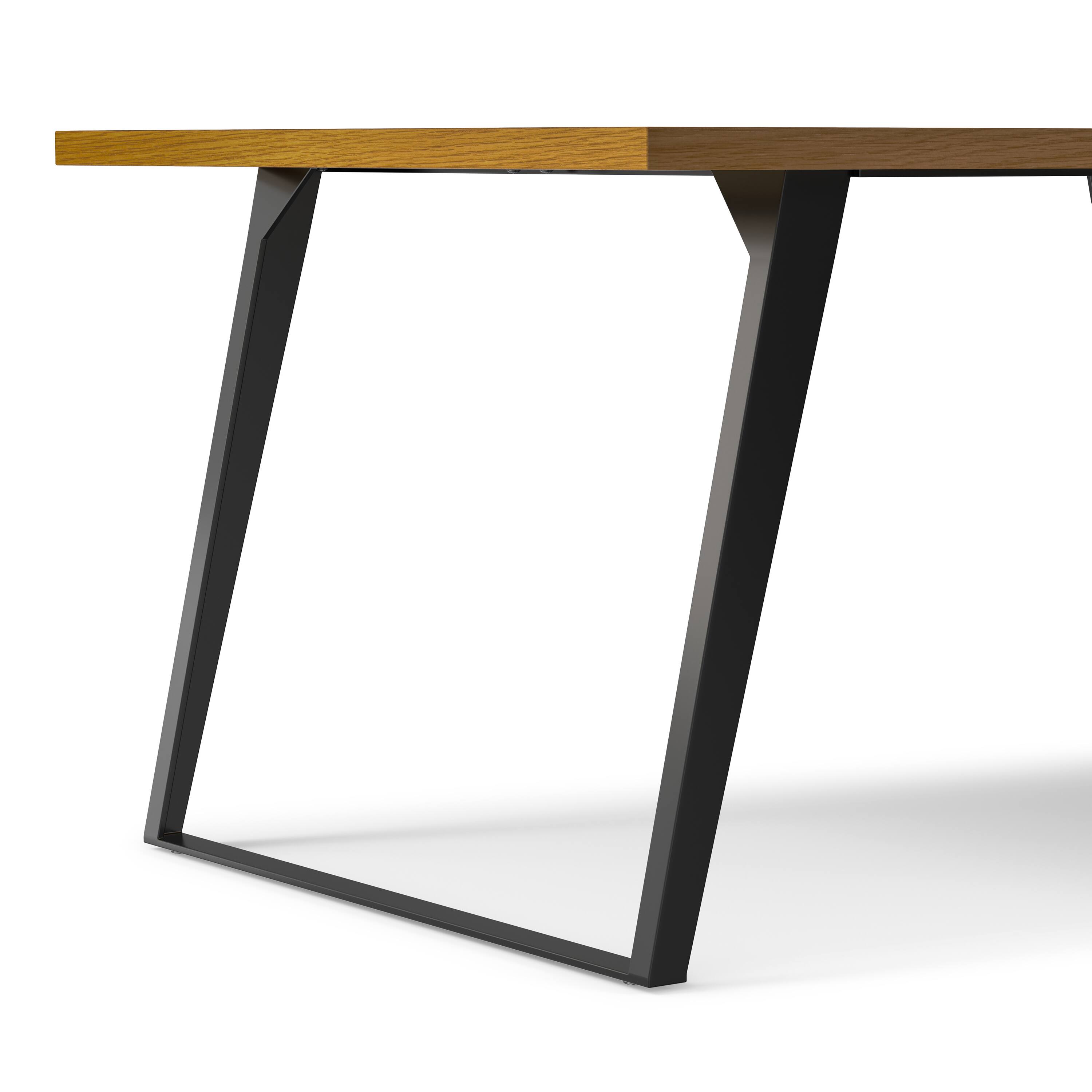 Alt View 5. Simpli Home - Lowry 66 inch x 40 inch Rectangle Modern Industrial Dining Table in Oak Veneer - Oak Veneer.