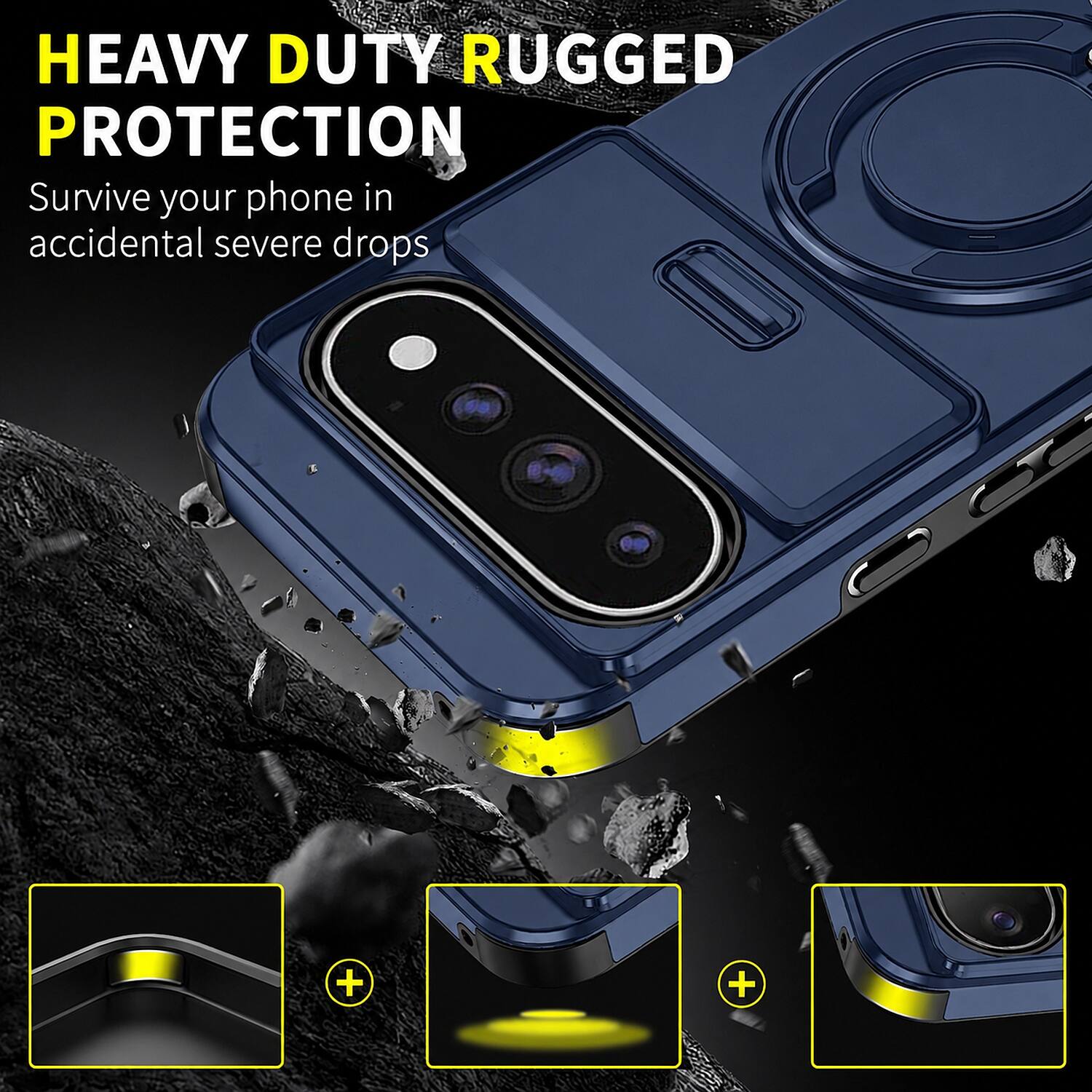 HEAVY DUTY RUGGED PROTECTION  
Survive your phone in accidental severe drops