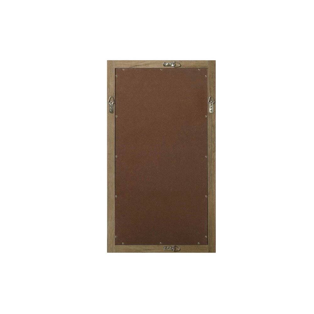 Angle. Elegant Kitchen and Bath - Noah Wooden Rectangle Mirror 18 x 32 in Natural Oak - Natural Oak.