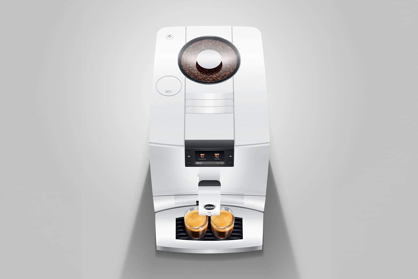 Back. JURA - Jura C9 Fully Automatic Coffee Machine (Piano White) - Black.