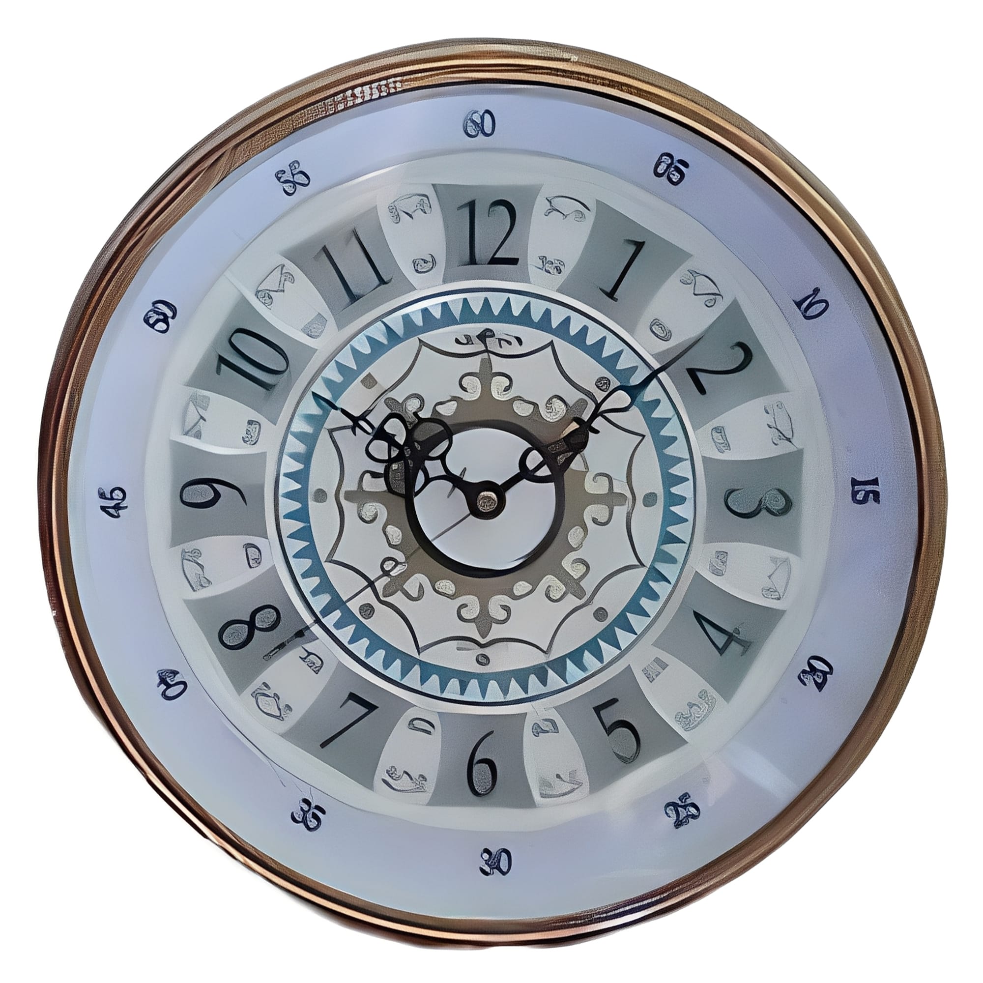 FC Design - 12.5"H Gold Antique Style Decorative Round Wall Clock - Unique Gift Idea - Multicolor