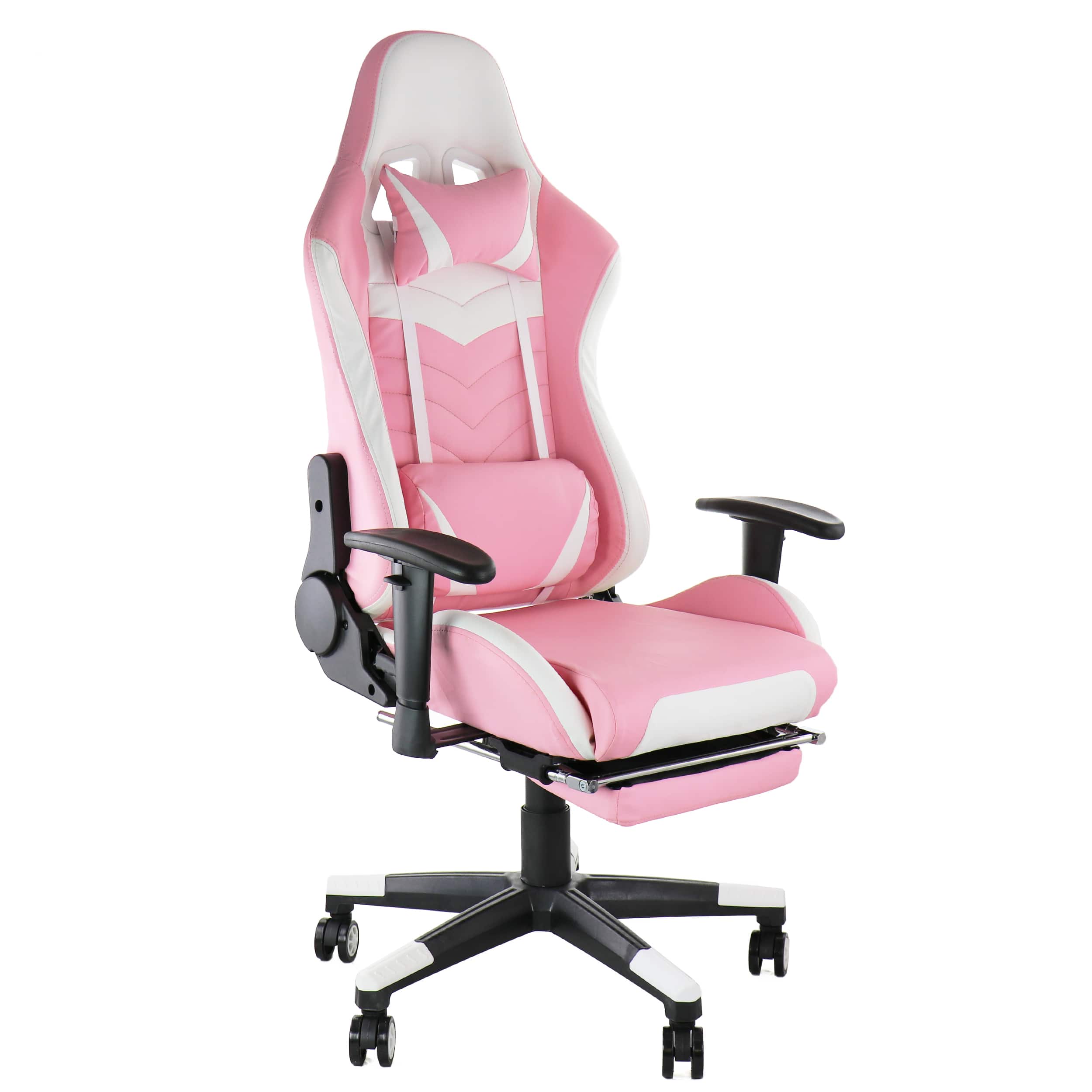 椅子 match.kh Gamefitz Gaming Chair in Pink and White Multi Color