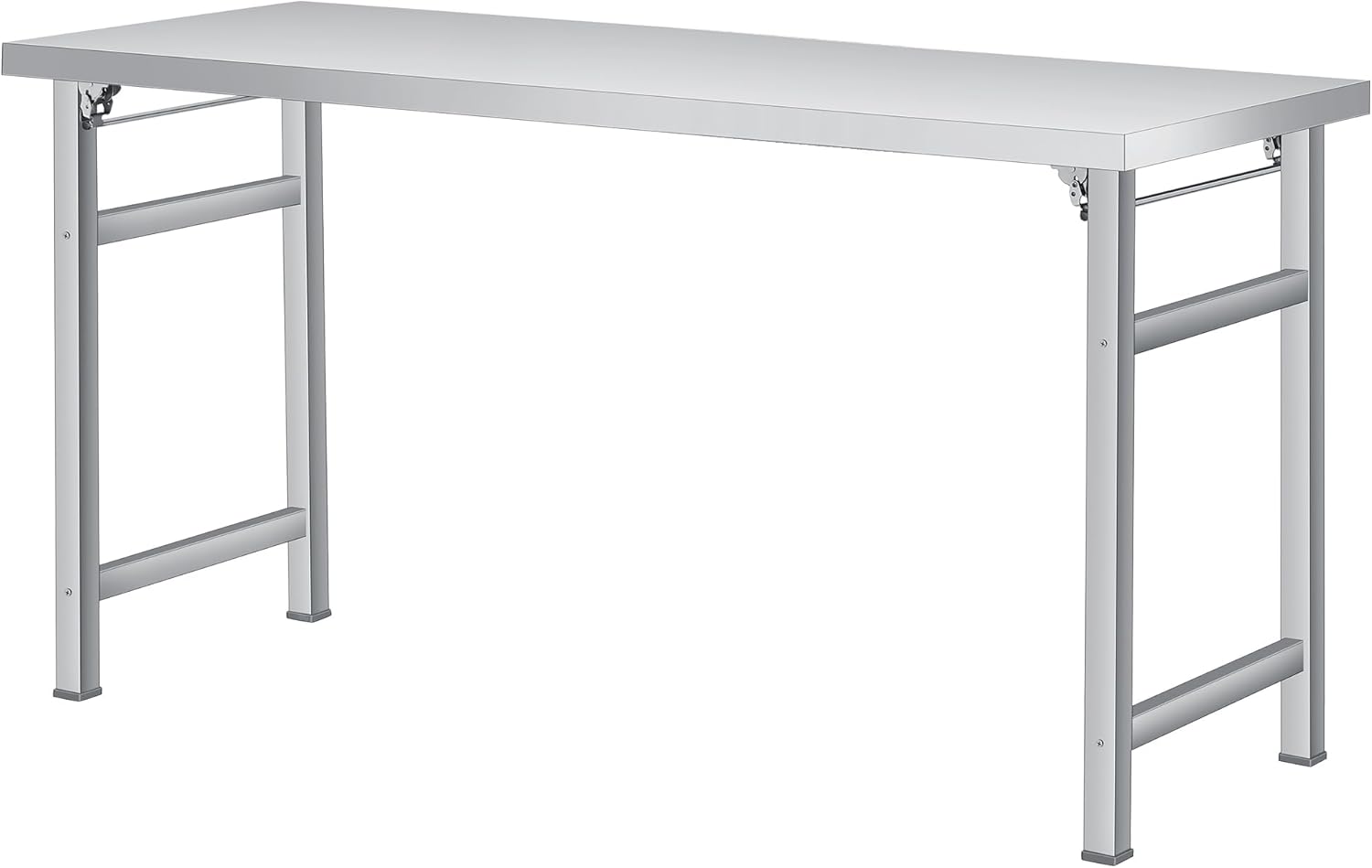 Left. GARVEE - 60" x 24" Stainless Steel Folding Table,Commercial Work & Prep Table, Portable Utility Table with Adjustable Undershelf - 60*24inches.