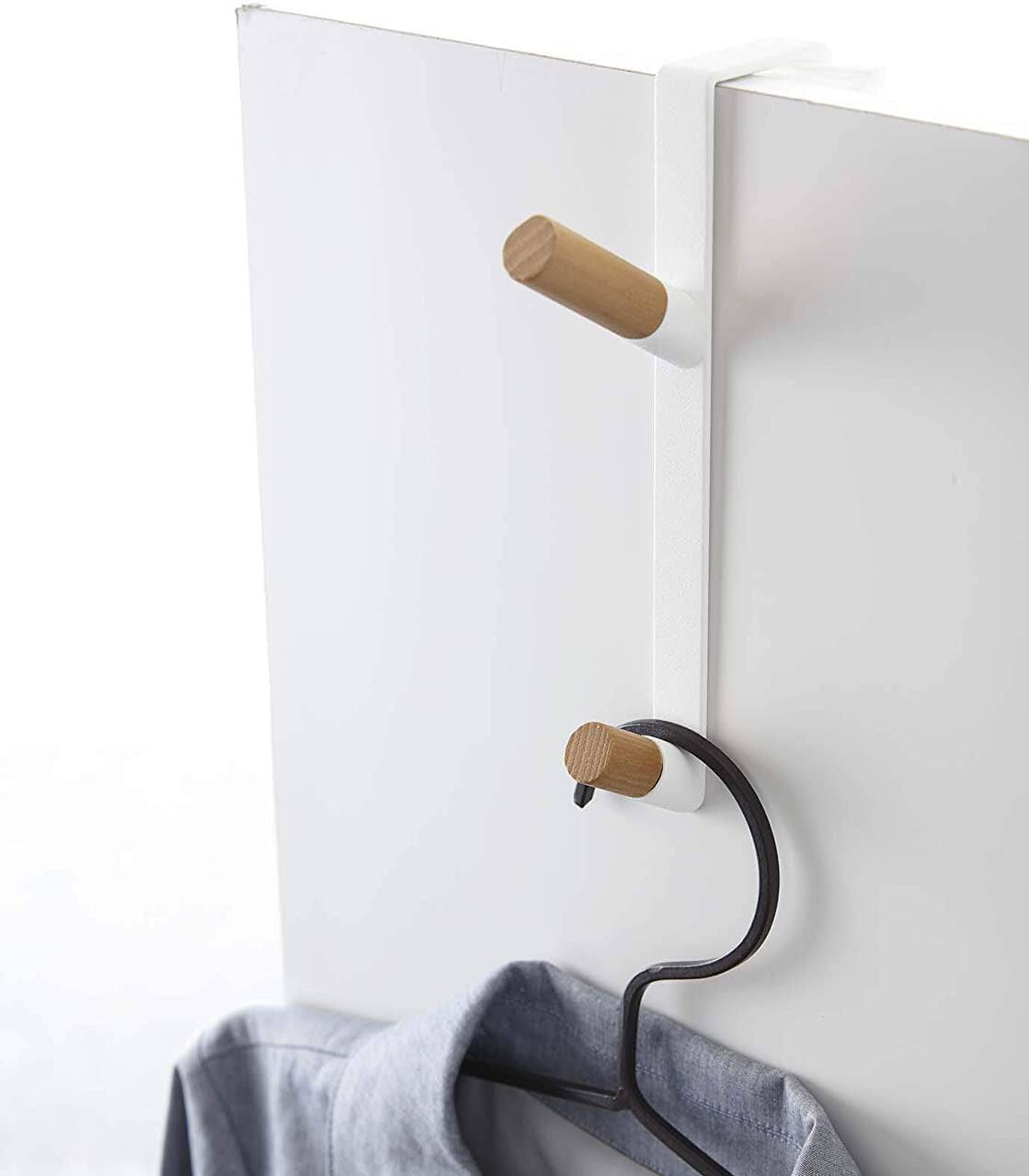 Left. Yamazaki Home - Over-the-Door Hook - Steel - Black.