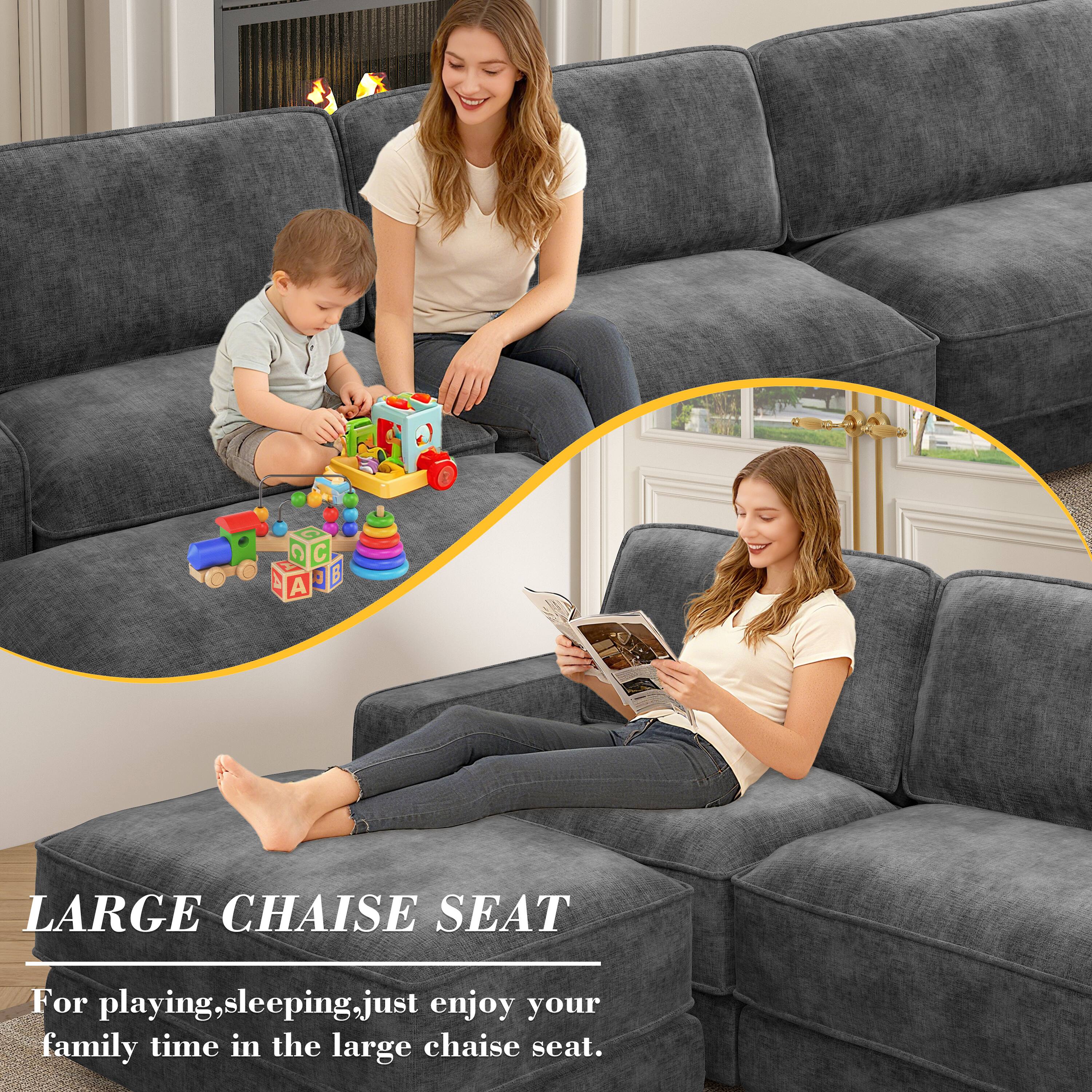 LARGE CHAISE SEAT

For playing, sleeping, just enjoy your family time in the large chaise seat.