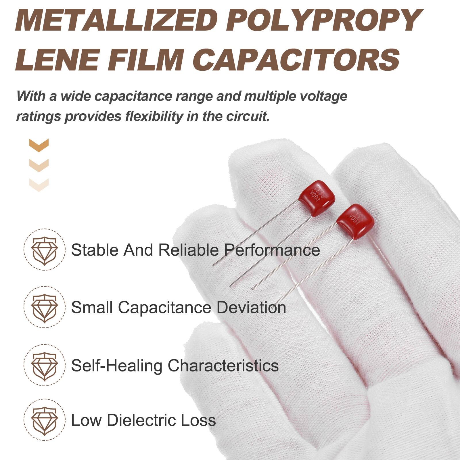 METALLIZED POLYPROPYLENE FILM CAPACITORS

With a wide capacitance range and multiple voltage ratings provides flexibility in the circuit.

- Stable And Reliable Performance
- Small Capacitance Deviation
- Self-Healing Characteristics
- Low Dielectric Loss
