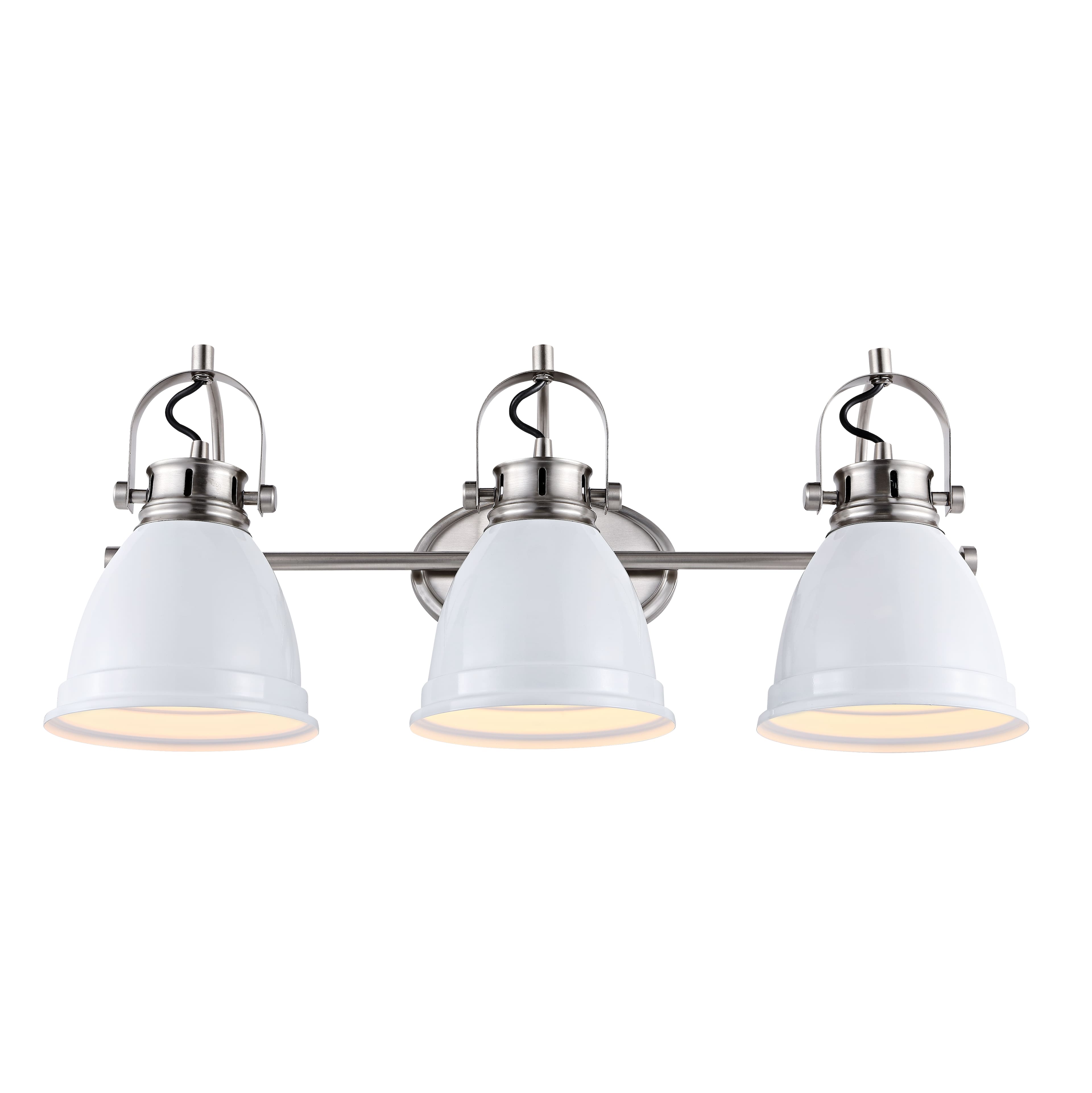"Jonathan Y - Phineas 25.5"" 3-Light Adjustable Farmhouse Bohemian Iron LED Vanity Light, /Nickel - White" price history on PriceWatchPro