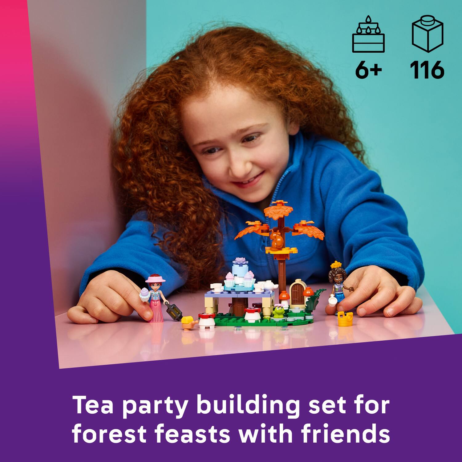 6+ 116 Tea party building set for forest feasts with friends