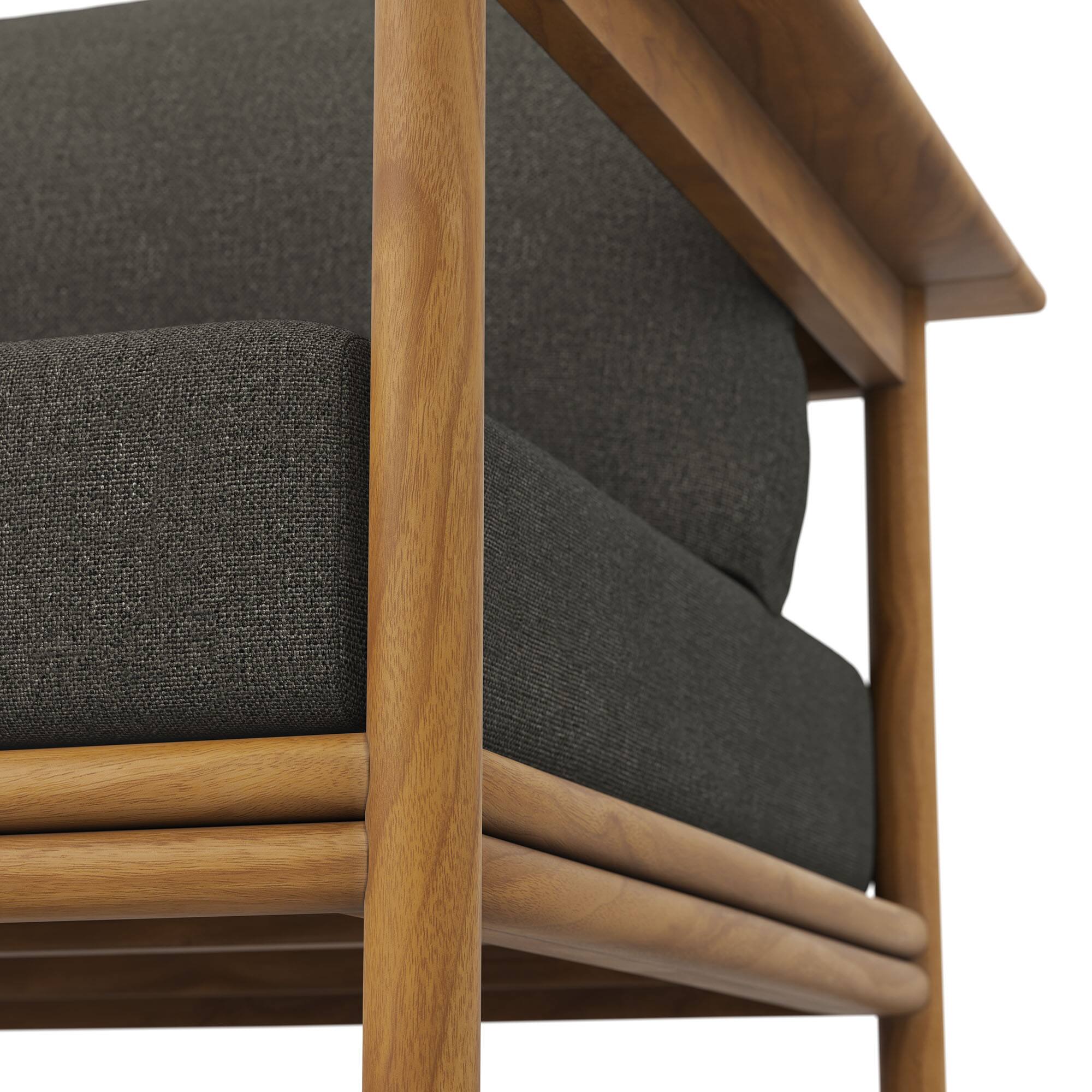 Alt View 7. Modway - Wren Outdoor Patio Teak Wood Armchair by Modway - Natural Flint Gray.