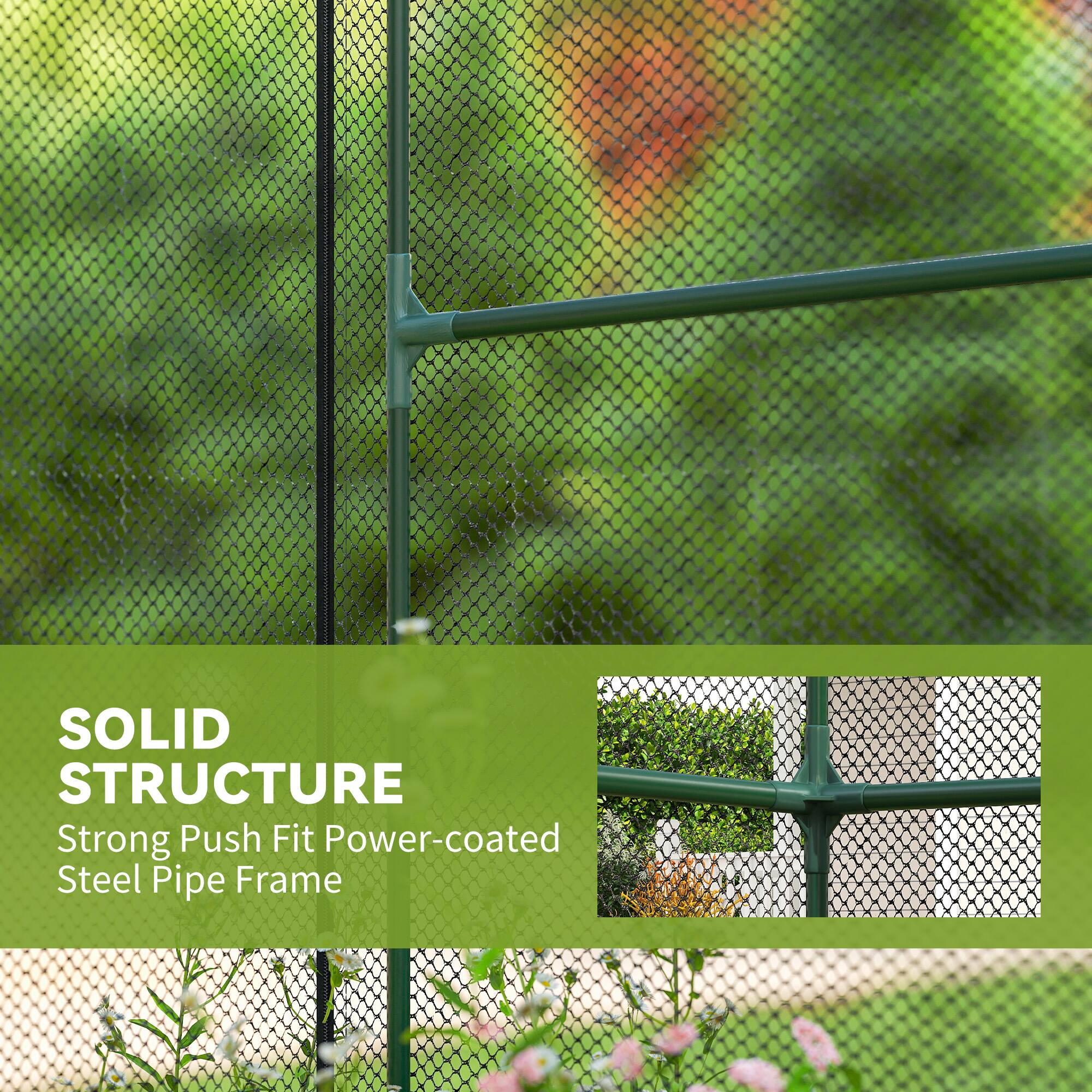 SOLID STRUCTURE  
Strong Push Fit Power-coated Steel Pipe Frame