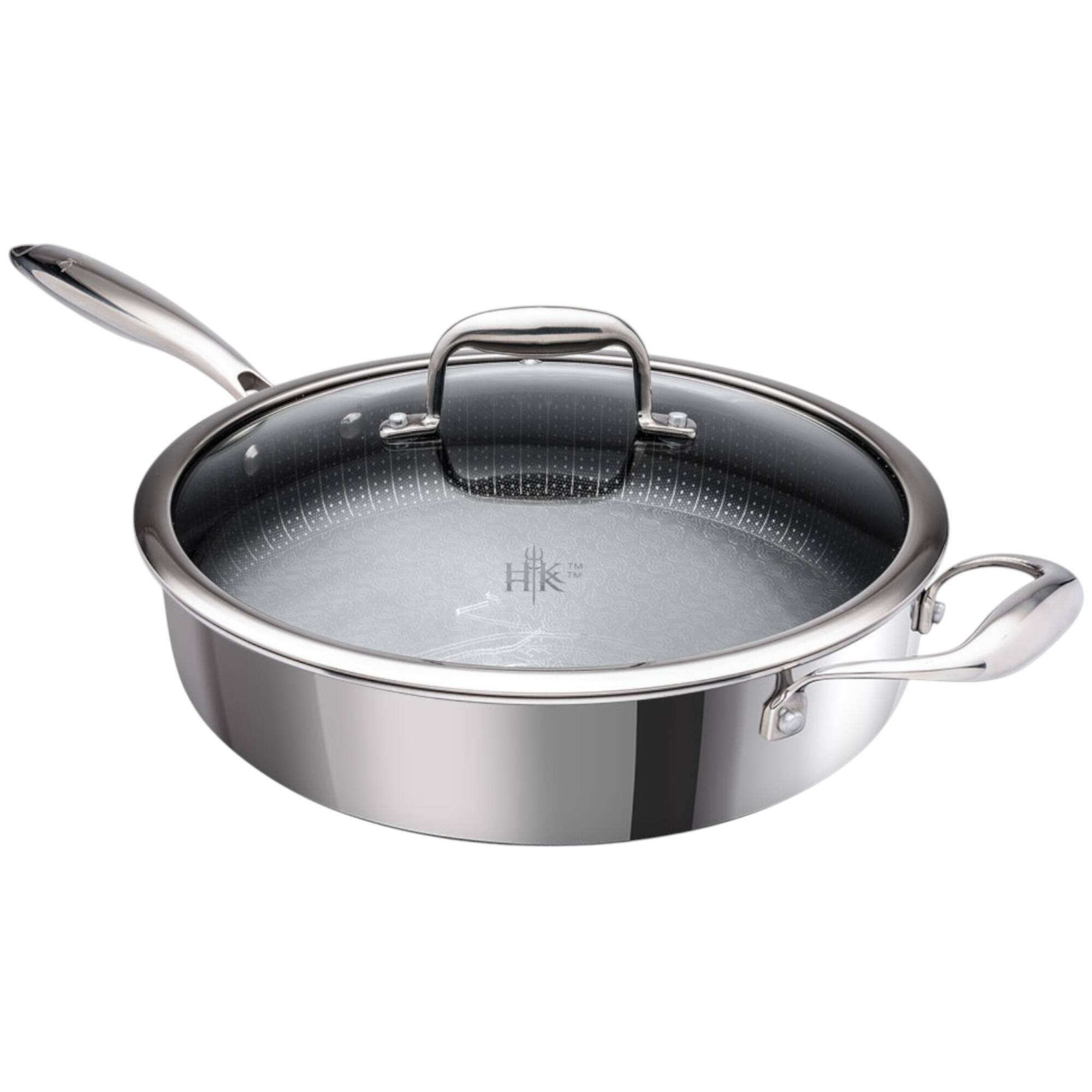 Alt View 4. Hell's Kitchen - Hell's Kitchen Hybrid 4-Quart Saute Pan and Lid - Stainless Steel.