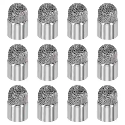 Front. Unique Bargains - 12pcs 7mm Fiber Tip with External Thread for Capacitive Stylus Pen Replacement - Gray.