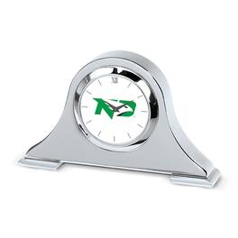 Jardine - North Dakota Primary Team Logo Napoleon Desk Clock - Silver