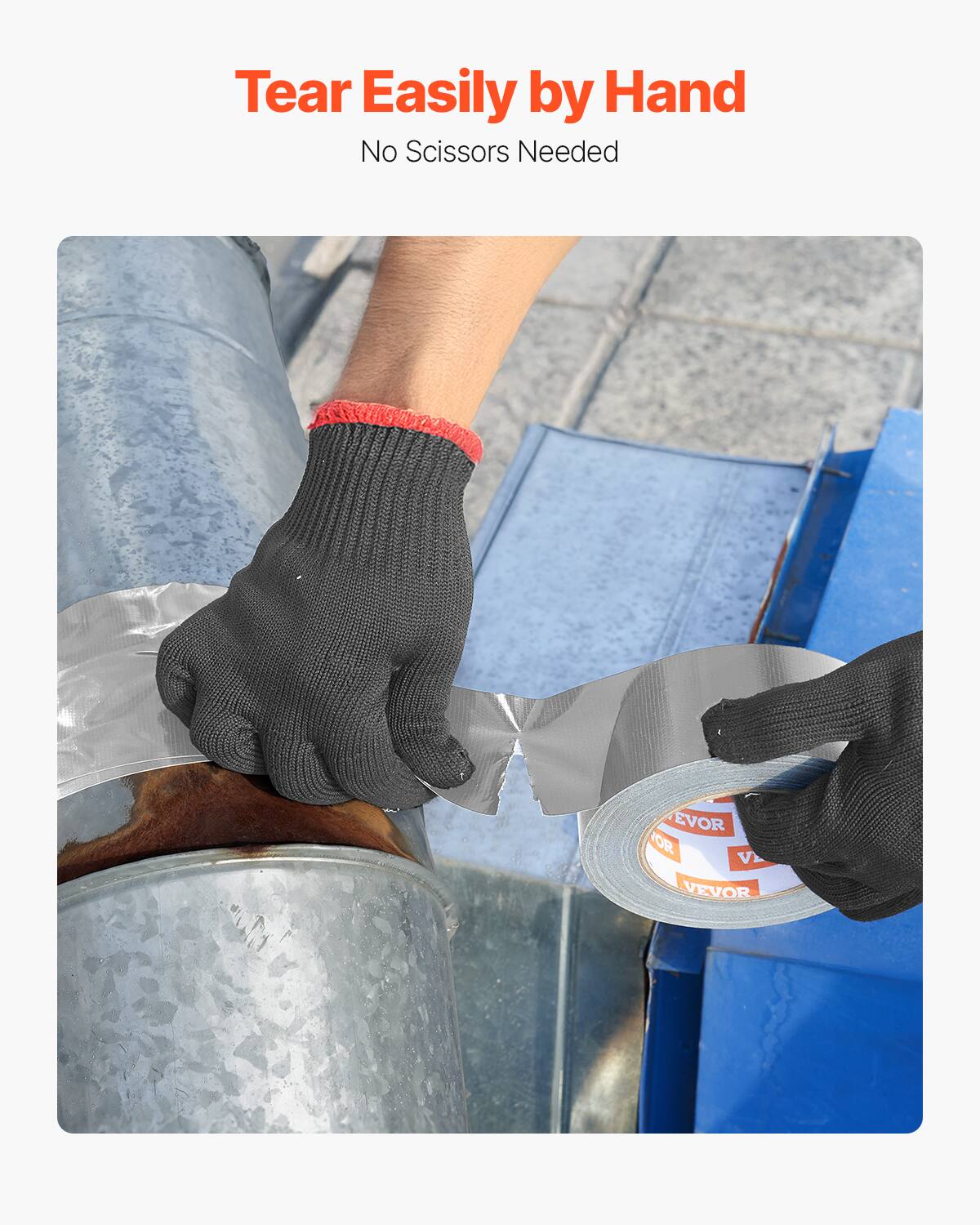 Tear Easily by Hand  
No Scissors Needed