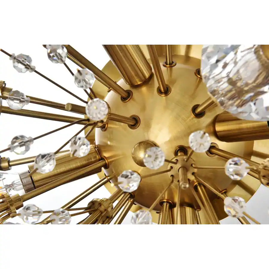 Elegant Lighting Vera 19 Inch Crystal Starburst Wall Sconce In Gold ...
