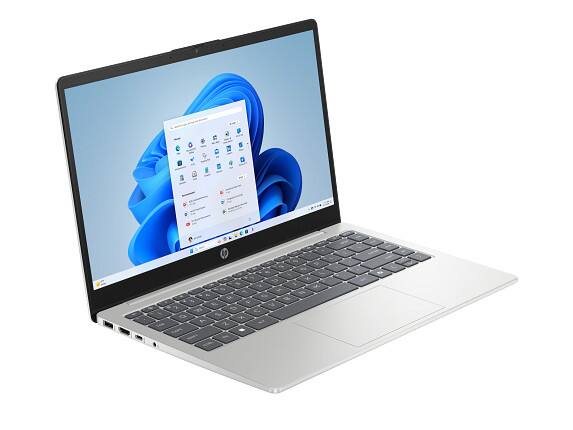 Left. HP - HP Essential Laptop Computer 14" FHD Intel Core Ultra 5 8 GB memory;256 GB SSD - Natural silver.