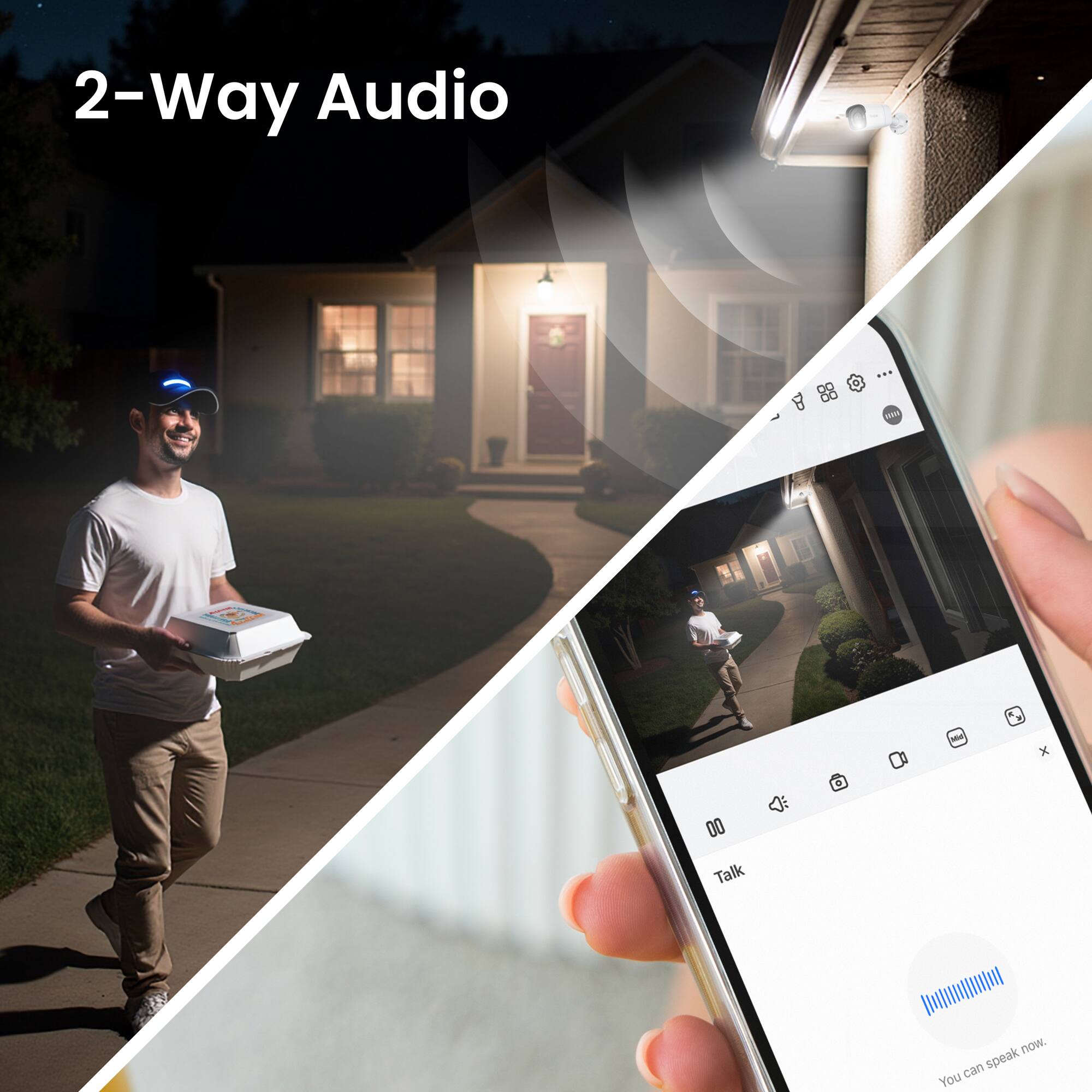 2-Way Audio

Talk now. You can speak now.