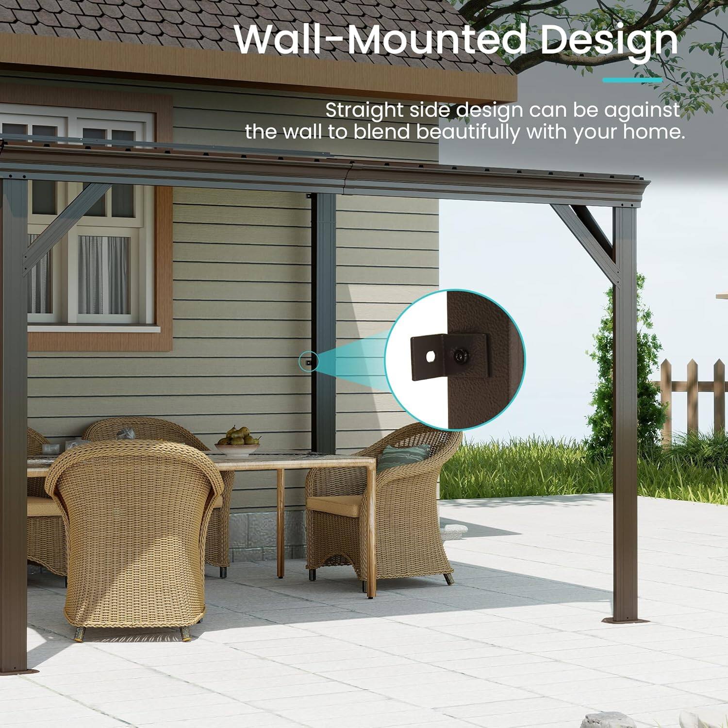 Wall-Mounted Design  
Straight side design can be against the wall to blend beautifully with your home.