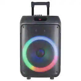 iQ Sound - 12-Inch Portable Bluetooth Party Speaker - Black