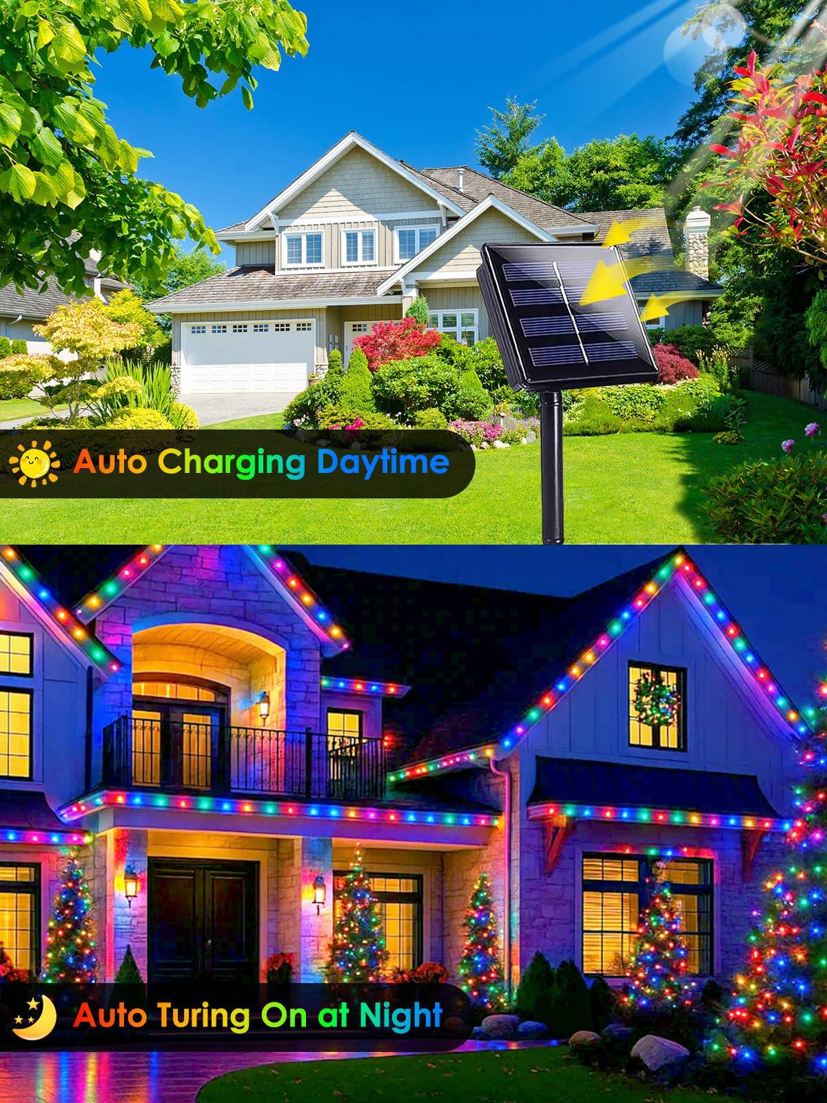 Auto Charging Daytime  
Auto Turning On at Night