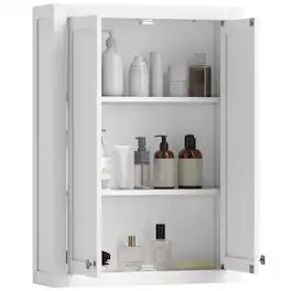 Homcom - Narrow Bathroom Storage Cabinet, Bathroom Floor Cabinet with 2 Drawers & 3 Open Shelves - White