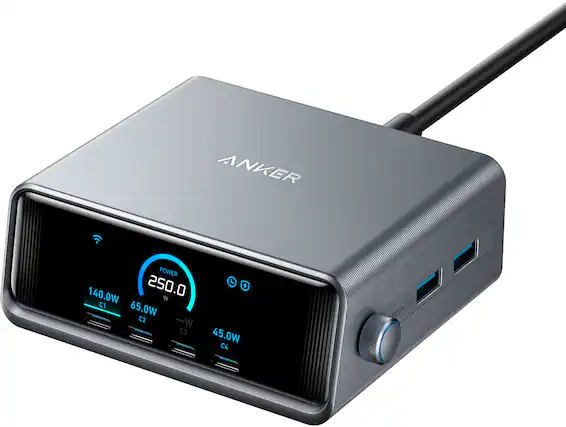 ANKER POWER 140.0W 250.0W C1 65.0W C2 45.0W C3 4 45.0W C4 RIME