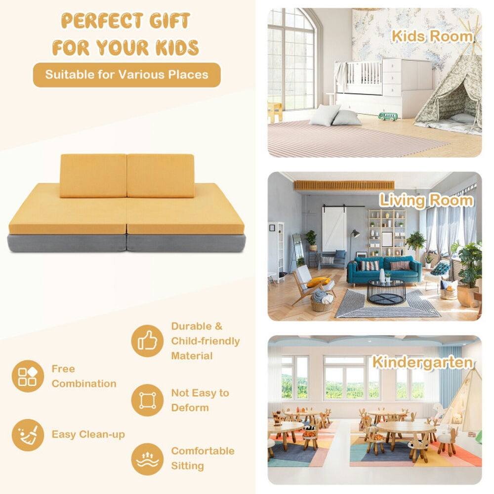 PERFECT GIFT FOR YOUR KIDS  
Suitable for Various Places  

Kids Room  
Living Room  
Kindergarten  

- Free Combination  
- Durable & Child-friendly Material  
- Not Easy to Deform  
- Easy Clean-up  
- Comfortable Sitting