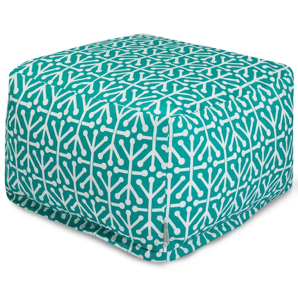 Front. Majestic Home - Ottoman Pouf Aruba Pacific - Blue.