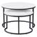 Alt View 14. CorLiving - Fort Worth Nesting Coffee Table in Marble Effect Finish - White.
