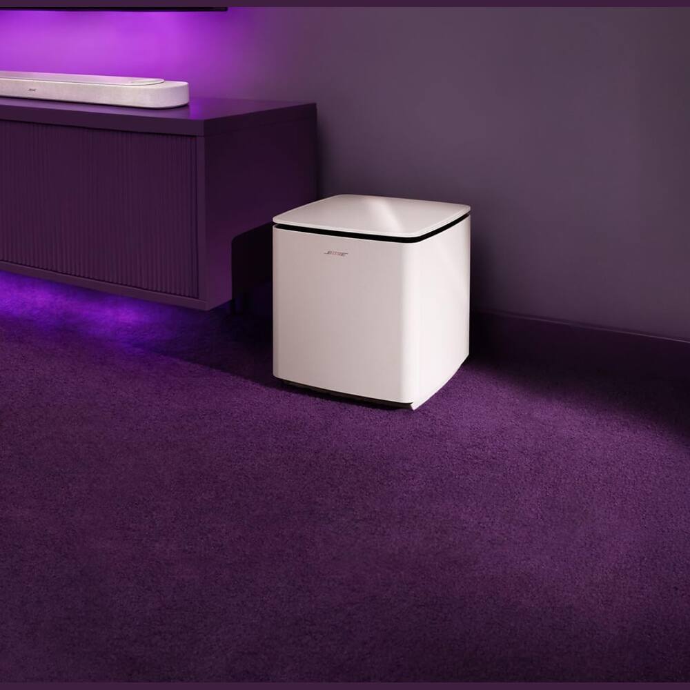 Left. Bose - New Lifestyle Ultra Subwoofer 893955-1200 - White Smoke.